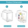 imageVtopmart 2 Pack Clear Stackable Storage Drawers97quot High Plastic Organizers Bins for Skincare Bathroom SuppliesIdeal for CabinetUndersinkVanityKitchenPantry Organization4Pack 97H