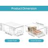 imageVtopmart 2 Pack Clear Stackable Storage Drawers97quot High Plastic Organizers Bins for Skincare Bathroom SuppliesIdeal for CabinetUndersinkVanityKitchenPantry Organization4Pack 44Hwith Dividers