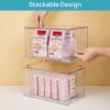 imageVtopmart 2 Pack Clear Stackable Storage Drawers97quot High Plastic Organizers Bins for Skincare Bathroom SuppliesIdeal for CabinetUndersinkVanityKitchenPantry Organization2Pack 7H