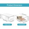 imageVtopmart 2 Pack Clear Stackable Storage Drawers97quot High Plastic Organizers Bins for Skincare Bathroom SuppliesIdeal for CabinetUndersinkVanityKitchenPantry Organization10Pack 44Hwith Dividers