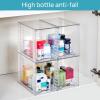 imageVtopmart 2 Pack Clear Stackable Storage Drawers97quot High Plastic Organizers Bins for Skincare Bathroom SuppliesIdeal for CabinetUndersinkVanityKitchenPantry Organization4Pack 97H