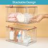 imageVtopmart 2 Pack Large Stackable Storage DrawersClear Acrylic Drawer Organizers with Handles Easily Assemble for BathroomKitchen UndersinkCabinetClosetMakeupPantry organization and StorageClear
