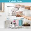 imageVtopmart 2 Pack Large Stackable Storage DrawersClear Acrylic Drawer Organizers with Handles Easily Assemble for BathroomKitchen UndersinkCabinetClosetMakeupPantry organization and StorageClear