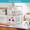 imageVtopmart 2 Pack Large Stackable Storage DrawersClear Acrylic Drawer Organizers with Handles Easily Assemble for BathroomKitchen UndersinkCabinetClosetMakeupPantry organization and StorageClear