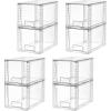imageVtopmart 2 Pack Large Stackable Storage DrawersClear Acrylic Drawer Organizers with Handles Easily Assemble for BathroomKitchen UndersinkCabinetClosetMakeupPantry organization and StorageClear