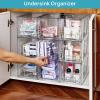 imageVtopmart 2 Pack Large Stackable Storage DrawersClear Acrylic Drawer Organizers with Handles Easily Assemble for BathroomKitchen UndersinkCabinetClosetMakeupPantry organization and StorageClear