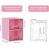 imageVtopmart 4Pack Stackable Storage Drawers 44 Tall Bathroom Makeup OrganizerPlastic Storage Bins For Vanity Undersink Kitchen Cabinet Pantry Home OrganizationPink4packPink