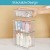 imageVtopmart 6 Pack Clear Stackable Storage DrawersEasy to Assemble Bathroom Organizers and Storage with handlesPlastic Drawers for Kitchen PantryCabinetUnder Sink Organization6