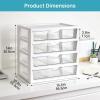 imageVtopmart Clear Desk Organizer 4Tier Assemble Desktop File Organizer with Drawers Office Desk Organization for Office Supplies