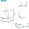 imageVtopmart Clear Stackable Storage Drawers Set of 4 Plastic Organizer Bins for Makeup Cosmetics Beauty SuppliesIdeal for Vanity BathroomCabinetPantry Organization4 Small2 High2 Wide