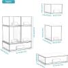 imageVtopmart Clear Stackable Storage Drawers Set of 4 Plastic Organizer Bins for Makeup Cosmetics Beauty SuppliesIdeal for Vanity BathroomCabinetPantry Organization2 Small2 High1 Wide