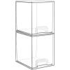 imageVtopmart 121W Clear Stackable Storage Drawers2 Pack Acrylic Plastic Organizers Bins for Makeup Palettes Cosmetics and Beauty SuppliesIdeal for Vanity BathroomCabinetDesk Organization2pack High