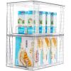 imageVtopmart 2 Pack Clear Stackable Storage Drawers97quot High Plastic Organizers Bins for Skincare Bathroom SuppliesIdeal for CabinetUndersinkVanityKitchenPantry Organization2Pack 7H