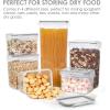 imageAirtight Food Storage Containers with Lids Vtopmart 24 pcs Plastic Kitchen and Pantry Organization Canisters for Cereal Dry Food Flour and Sugar BPA Free Includes 24 LabelsBlackGray