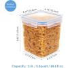 imageVtopmart 4 PCS Large Food Storage Containers 52L  175oz 4 Pieces BPA Free Plastic Airtight Canisters for Flour Sugar Baking Supplies Rice with Lids 4 Measuring Cups and 24 Labels BlackBlue