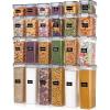 imageAirtight Food Storage Containers with Lids Vtopmart 24 pcs Plastic Kitchen and Pantry Organization Canisters for Cereal Dry Food Flour and Sugar BPA Free Includes 24 LabelsBlackBlack