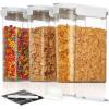 imageVtopmart Cereal Containers Set 3 PCS Airtight Food Storage Container with FlipTop Lids Plastic Organizer Dispenser for Kitchen Pantry Organization 1352oz4L