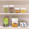 imageVtopmart 2 Pack Food Storage Organizer Bins Clear Plastic Bins for Pantry Kitchen Fridge Cabinet Organization and Storage 4 Compartment Holder Packets Snacks Pouches Spice Packets2 Pack
