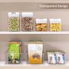 imageVtopmart 2 Pack Food Storage Organizer Bins Clear Plastic Bins for Pantry Kitchen Fridge Cabinet Organization and Storage 4 Compartment Holder Packets Snacks Pouches Spice Packets8pack
