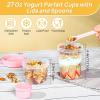 imageVtopmart 4 Pack 27oz Yogurt Parfait Cups with Lids and Spoons Overnight Oats Containers Reusable Topping Compartment for Breakfast with Yogurt Cereal or Oatmeal OntheGo