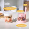 imageVtopmart 4 Pack 27oz Yogurt Parfait Cups with Lids and Spoons Overnight Oats Containers Reusable Topping Compartment for Breakfast with Yogurt Cereal or Oatmeal OntheGo