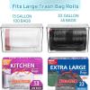 imageVtopmart 2 Pack Trash Bag Holder Stackable Garbage Bag Dispenser for 133033 Gallon Bags Clear Organizer Bins for Under Kitchen Sink Laundry Room Organization and Storage1 Pack