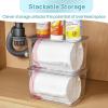 imageVtopmart 2 Pack Trash Bag Holder Stackable Garbage Bag Dispenser for 133033 Gallon Bags Clear Organizer Bins for Under Kitchen Sink Laundry Room Organization and Storage1 Pack