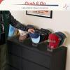 imageVtopmart 4 Pack Hat Organizer Holder for Baseball Caps Storage Clear Hats Display Stand Holds Up to 28 Caps for Closet Dresser