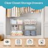 imageVtopmart 5 Pack Large amp Medium Stackable Drawer Organizer Set 108QT Easy Assembly Clear Plastic Storage Cabinet Durable Dresser for Closet Bedroom Entryway Playroom amp Apartment Organization2pk Large