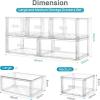 imageVtopmart 5 Pack Large amp Medium Stackable Drawer Organizer Set 108QT Easy Assembly Clear Plastic Storage Cabinet Durable Dresser for Closet Bedroom Entryway Playroom amp Apartment Organization2pk L  3pk M
