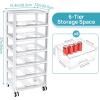 imageVtopmart 6Tier Rolling Cart with Deep Drawers Clear Plastic Storage Organizer for Art amp Craft Supplies Toy Office Classroom Bedroom Bathroom