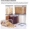 imageVtopmart Airtight Food Storage Containers 6 Pieces  Plastic BPA Free Kitchen Pantry Storage Containers for SugarFlour and Baking Supplies  Dishwasher Safe  Include 24 Labels Black