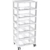 imageVtopmart 6Tier Rolling Cart with Deep Drawers Clear Plastic Storage Organizer for Art amp Craft Supplies Toy Office Classroom Bedroom Bathroom