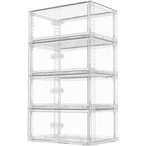 imageVtopmart 5 Pack Large amp Medium Stackable Drawer Organizer Set 108QT Easy Assembly Clear Plastic Storage Cabinet Durable Dresser for Closet Bedroom Entryway Playroom amp Apartment Organization4pk Large