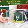 imageVtopmart 6 Pack Hat Organizer for Baseball Caps Clear Hats Holder Box with Drawer Large Cap Storage with Sliding Tray Stackable Rack Display Case with Magnetic Door Each Holds 12 Hats2