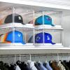 imageVtopmart 6 Pack Hat Organizer for Baseball Caps Clear Hats Holder Box with Drawer Large Cap Storage with Sliding Tray Stackable Rack Display Case with Magnetic Door Each Holds 12 Hats4