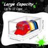imageVtopmart 6 Pack Hat Organizer for Baseball Caps Clear Hats Holder Box with Drawer Large Cap Storage with Sliding Tray Stackable Rack Display Case with Magnetic Door Each Holds 12 Hats4