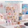 imageVtopmart 1 Pack Acrylic Display Case Stackable Figure Display Case with Magnetic Door amp Adjustable Shelves Clear Collectibles Showcase for Action Figures Miniatures Models4