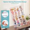 imageVtopmart 1 Pack Acrylic Display Case Stackable Figure Display Case with Magnetic Door amp Adjustable Shelves Clear Collectibles Showcase for Action Figures Miniatures Models2