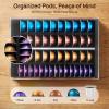 imageVtopmart Coffee Pod Drawer Organizer for Nespresso Vertuo Pods Holds 40 Large or 60 Small Capsules Acrylic Coffee Pod Holder with Smooth PullOut AntiSlip Clear Storage