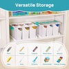 image:imageVtopmart 24 QT Clear Plastic Craft Organizer with 6 Detachable Inserts Art Supply and Tool Storage Box for Craft CrayonPencils1 Pack