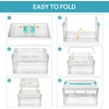 image:imageVtopmart 24 QT Clear Plastic Craft Organizer with Removable Trays and Dividers Storage Box for Coloring Books Modeling Clay Molds and Art Supplies 1 Pack