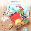 image:imageVtopmart 3 Pack Board Game Storage with Handle and SnapTight Latch Lid Craft Organizer Fit 12 x 12 Papers Stackable Clear Storage Box for Scrapbook Storage Art Supply Storage Puzzle Storage3 Pack