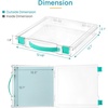 image:imageVtopmart 3 Pack Board Game Storage with Handle and SnapTight Latch Lid Craft Organizer Fit 12 x 12 Papers Stackable Clear Storage Box for Scrapbook Storage Art Supply Storage Puzzle Storage3 Pack