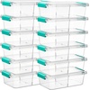 image:imageVtopmart 6 Qt Plastic Storage Bins with Lids Clear Sensory Bins Arts Crafts Organizers and Storage Stackable Containers for Home Office and School Supplies 8 PackTeal