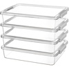 image:imageVtopmart 6 Qt Plastic Storage Bins with Lids Clear Sensory Bins Arts Crafts Organizers and Storage Stackable Containers for Home Office and School Supplies 8 PackGrey
