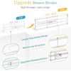 image:imageVtopmart 6 Pack 6 Tall Upgrade Drawer Dividers for Big and Deep Drawer 128223 Adjustable Expandable Dresser Drawer Organizer Clear Plastic Separators for Dresser Baby Supplies Kitchenware8