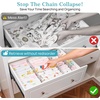 image:imageVtopmart 6 Pack 6 Tall Upgrade Drawer Dividers for Big and Deep Drawer 128223 Adjustable Expandable Dresser Drawer Organizer Clear Plastic Separators for Dresser Baby Supplies Kitchenware4