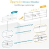 image:imageVtopmart 6 Pack 6 Tall Upgrade Drawer Dividers for Big and Deep Drawer 128223 Adjustable Expandable Dresser Drawer Organizer Clear Plastic Separators for Dresser Baby Supplies Kitchenware6