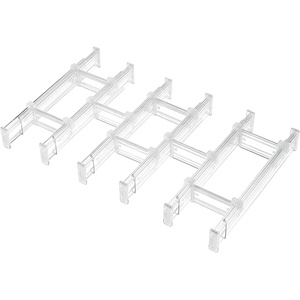 image:imageVtopmart 6 Pack 6 Tall Upgrade Drawer Dividers for Big and Deep Drawer 128223 Adjustable Expandable Dresser Drawer Organizer Clear Plastic Separators for Dresser Baby Supplies Kitchenware6